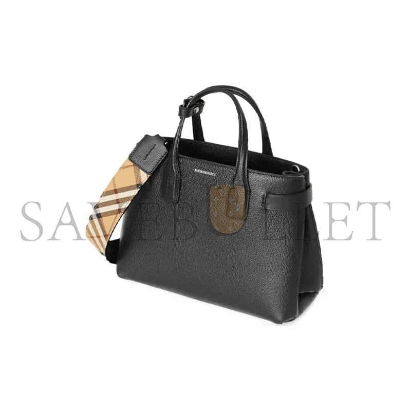 BURBERRY PLAID PATCHWORK LEATHER TOTE AND SHOULDER BAG 4076748 (26*19*12cm)